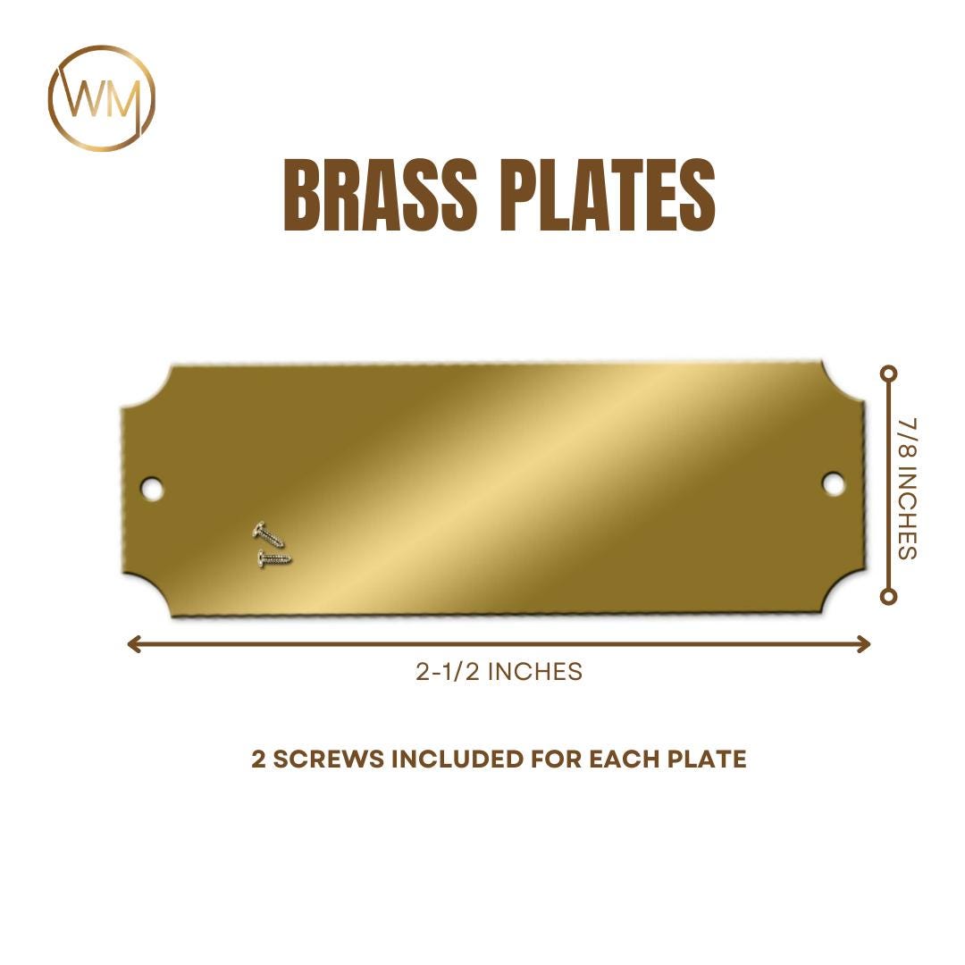 2-1/2" x 7/8" Brass Plates