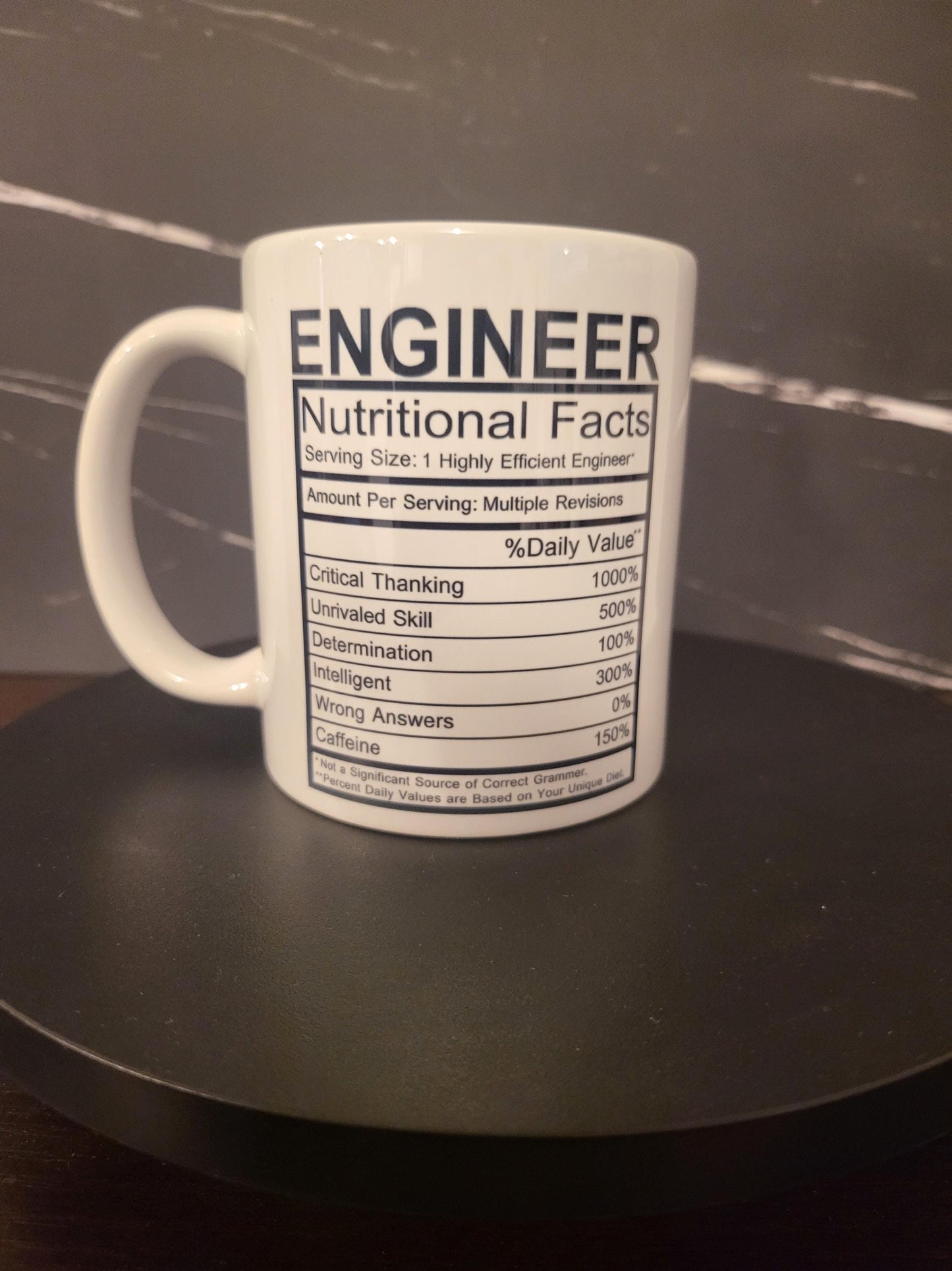 Engineer Nutrition Facts Mug | Personalized Mug | Magic Mug