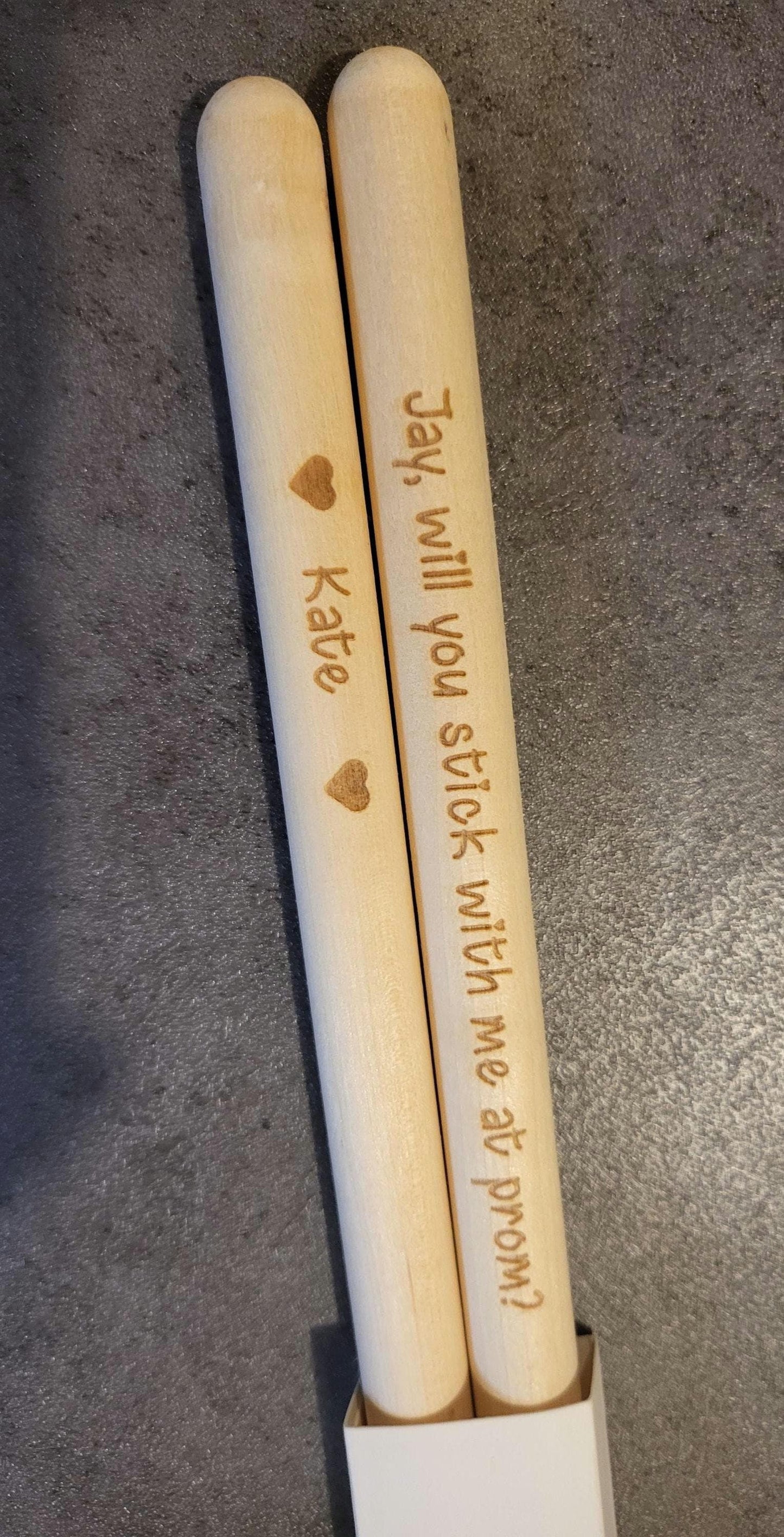 Personalized Pair of Drumsticks | Customized Message Drum Sticks Set