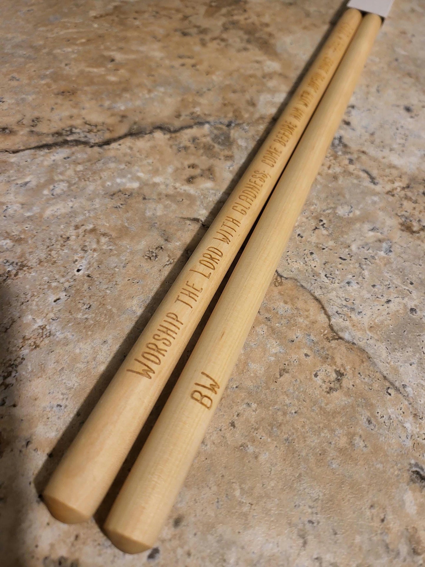 Personalized Pair of Drumsticks | Customized Message Drum Sticks Set