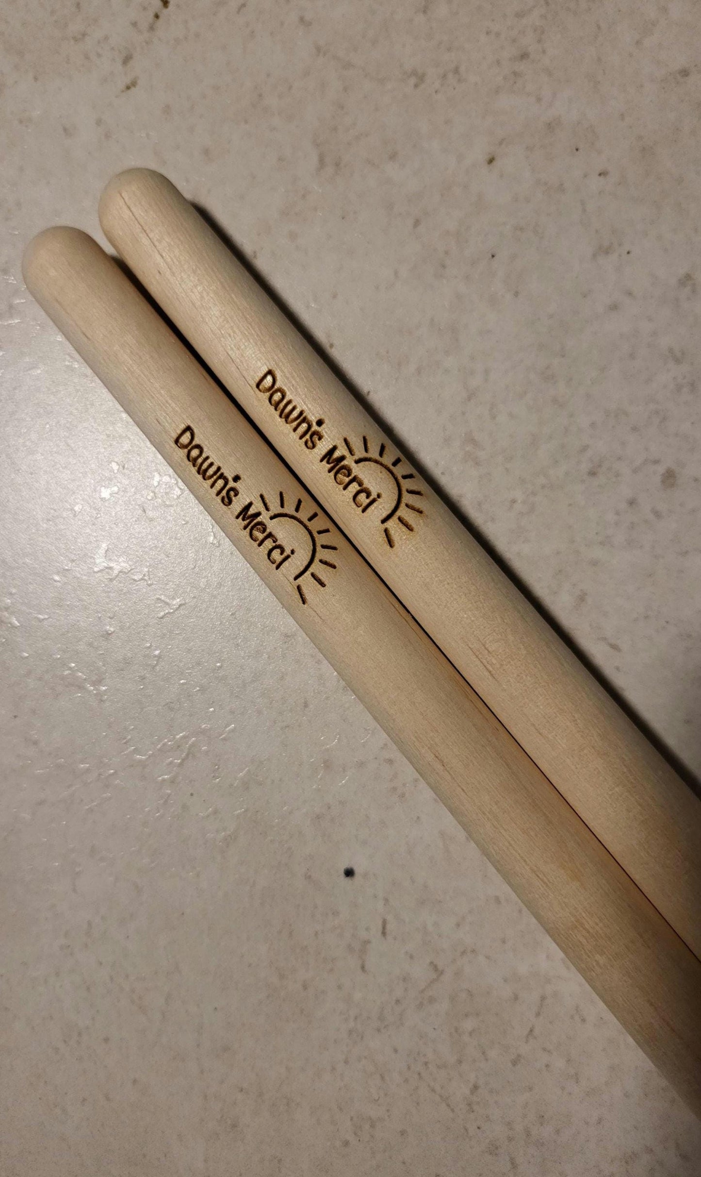 Personalized Pair of Drumsticks | Customized Message Drum Sticks Set