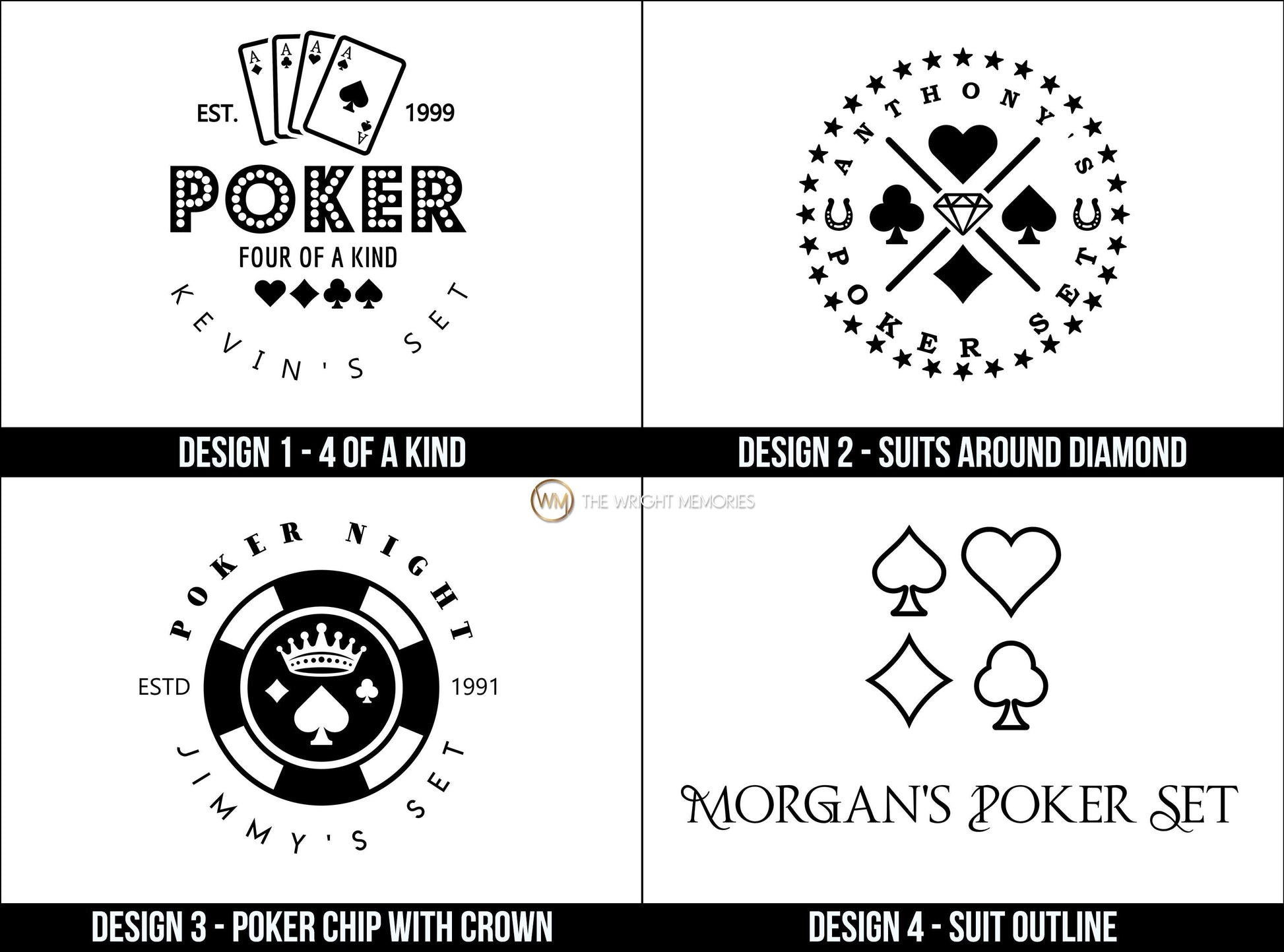 Personalized Poker Gift Set | 300 Chip Poker Set | Best Man Gift | Game Night