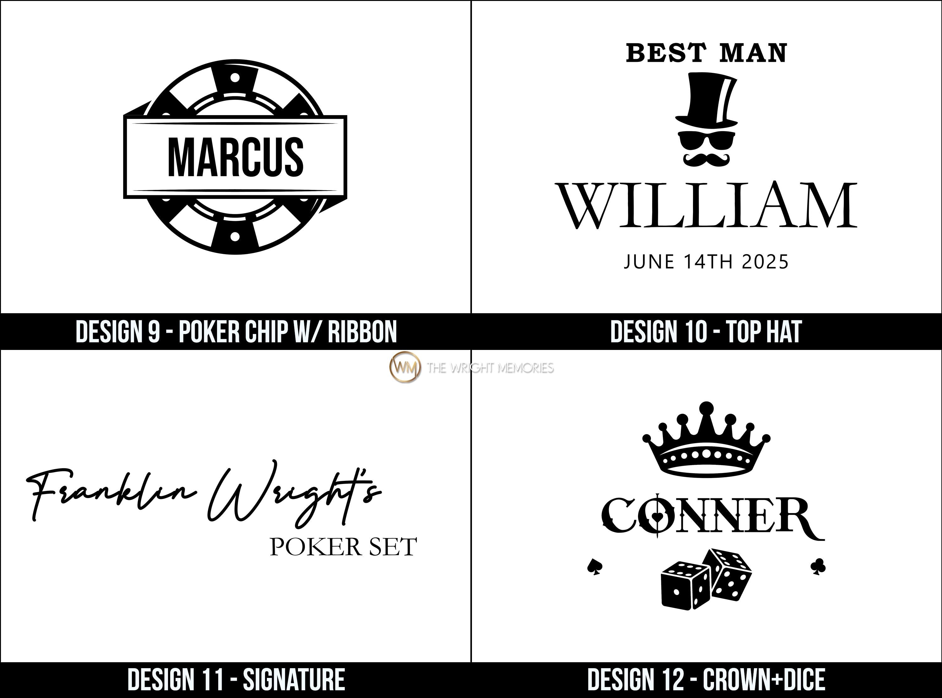 Personalized Poker Gift Set | 300 Chip Poker Set | Best Man Gift | Game Night