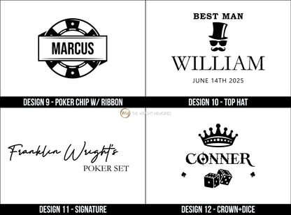 Personalized Poker Gift Set | 300 Chip Poker Set | Best Man Gift | Game Night