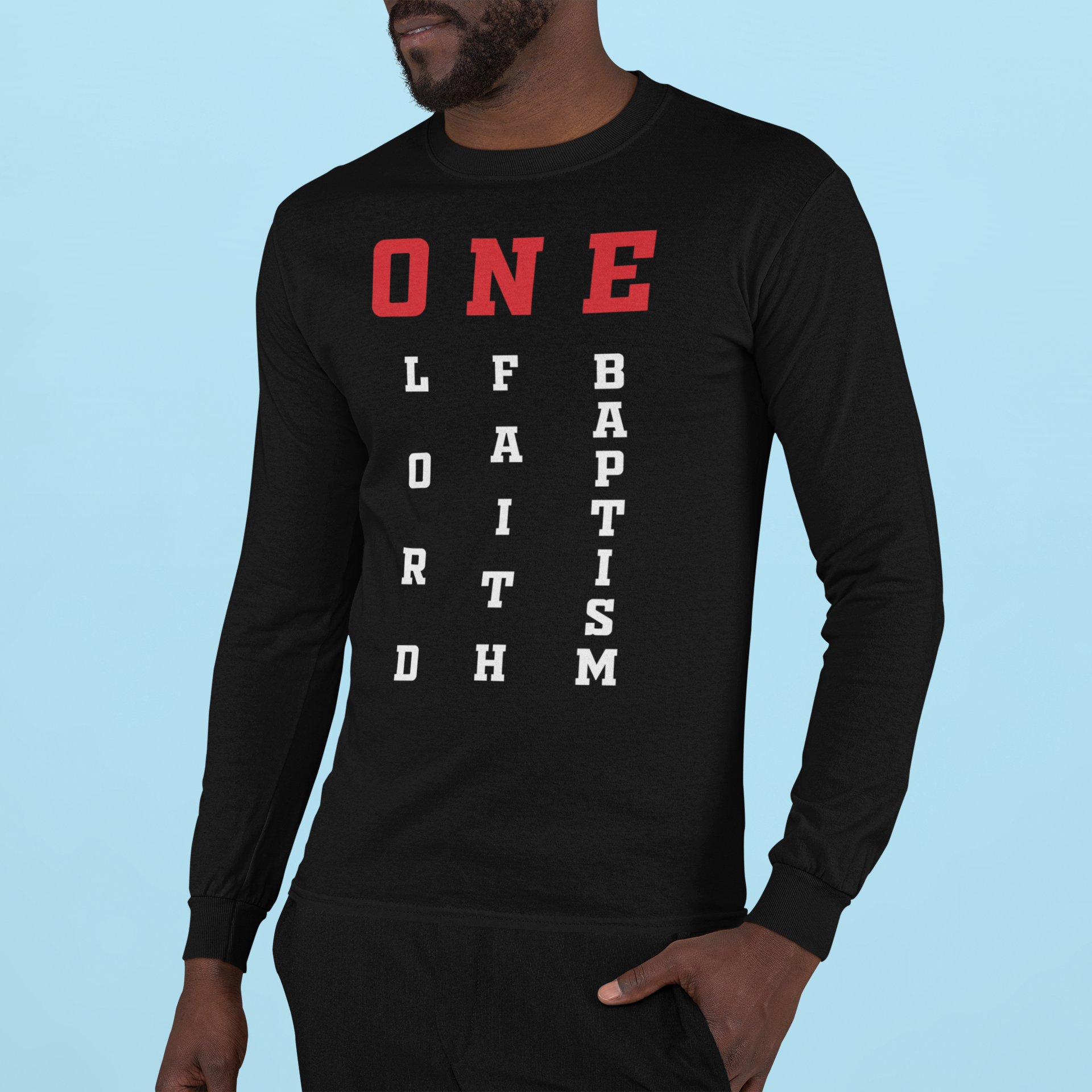 One Lord | One Faith | One Baptism – Christian Performance Shirt (Short or Long Sleeve)