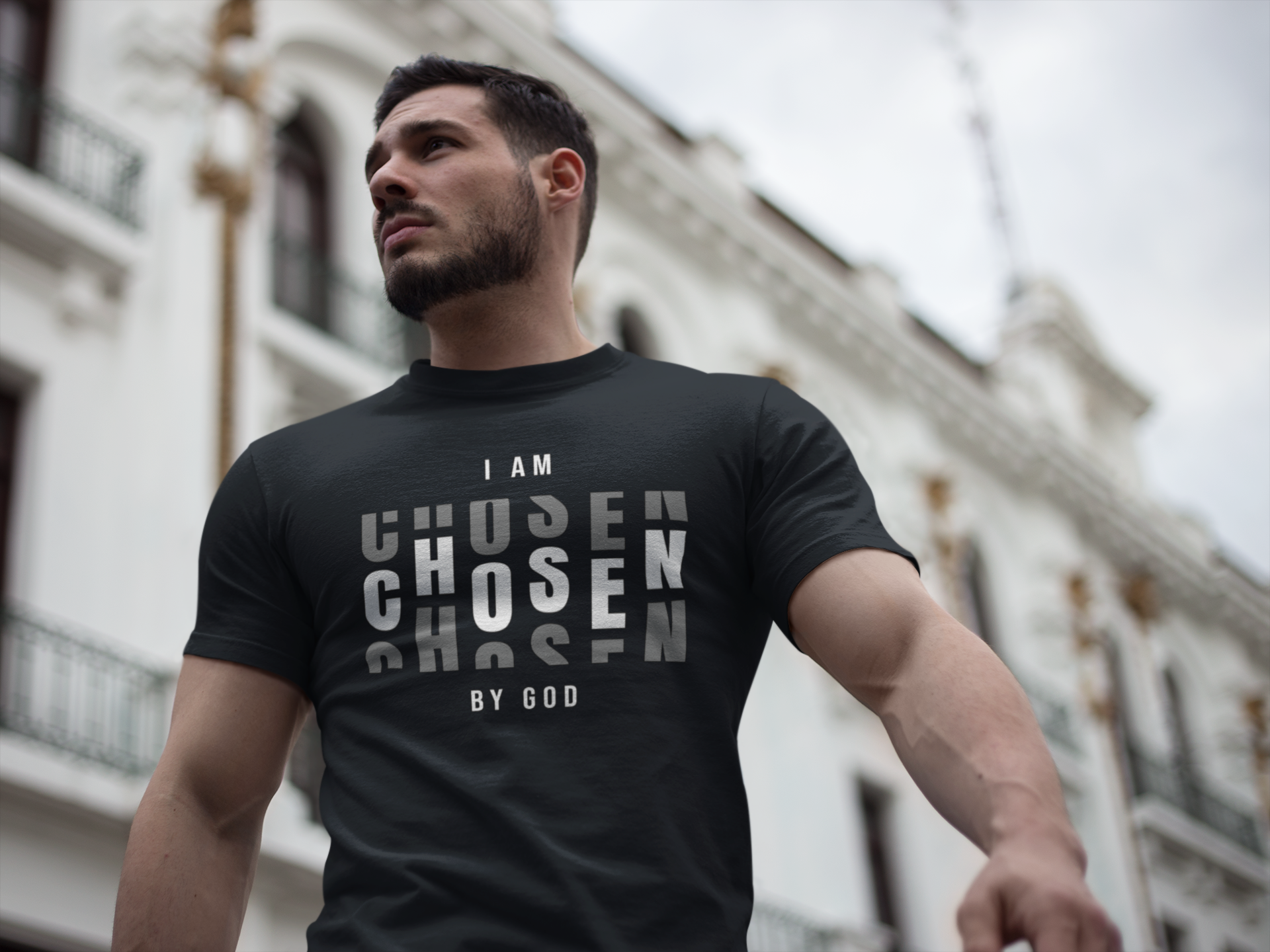 I Am Chosen by God Shirt – Bold Christian Graphic Tee | Gildan | Short Sleeve | Black